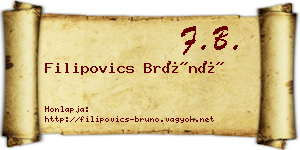 Filipovics Brúnó névjegykártya